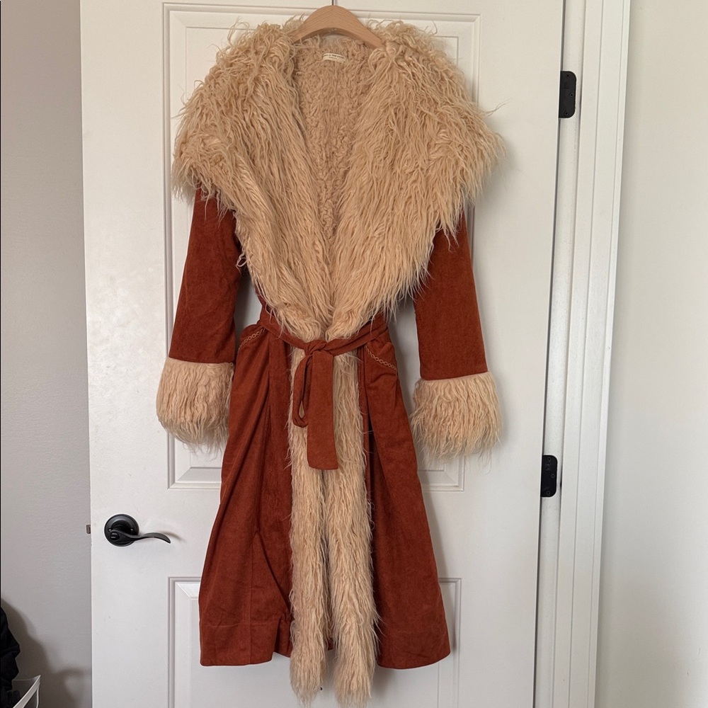 Spell Rust and Cream Teddy Jacket